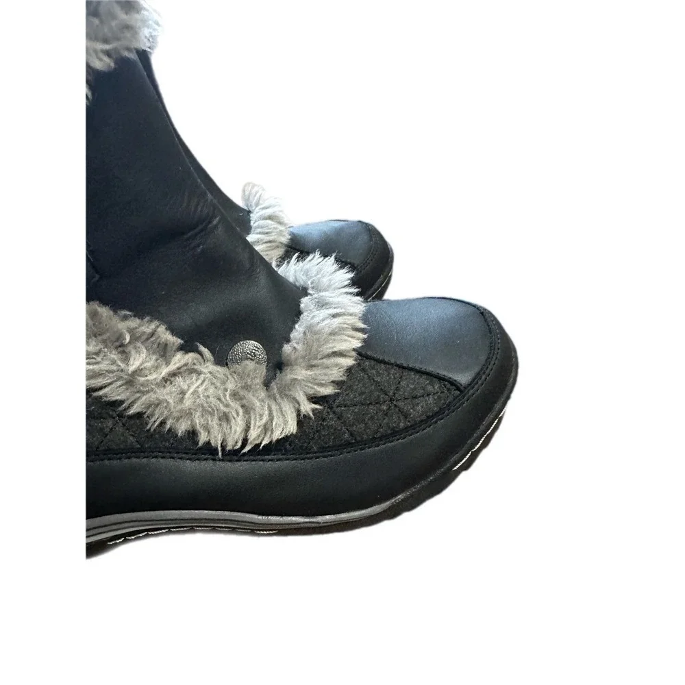 Jambu Eskimo Womens Black Quilted Faux Fur‎ Winter Boots WJ14ESK01 Size 7M